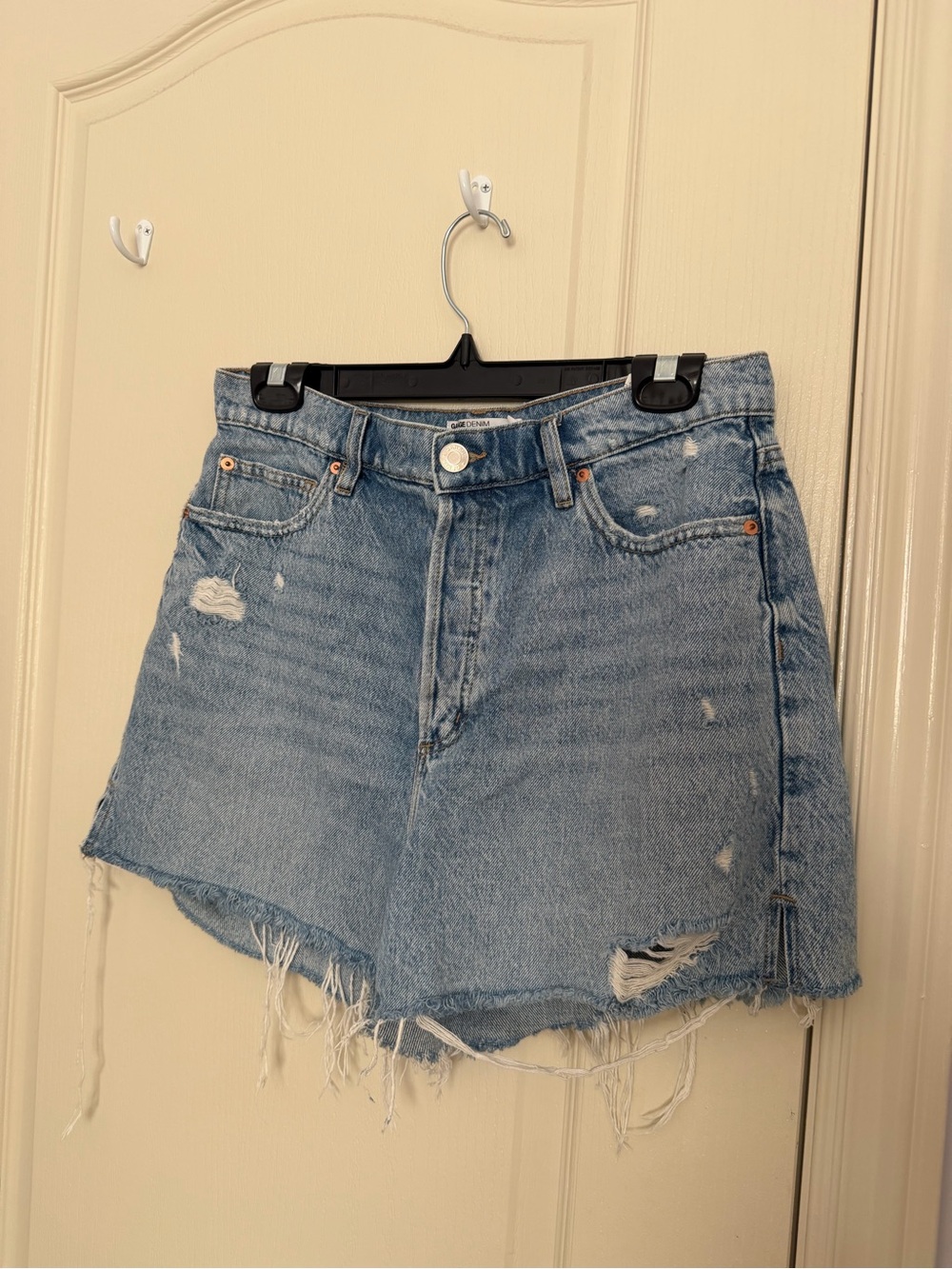 Garage Light Blue Distressed Vintage Cutoff Denim Shorts